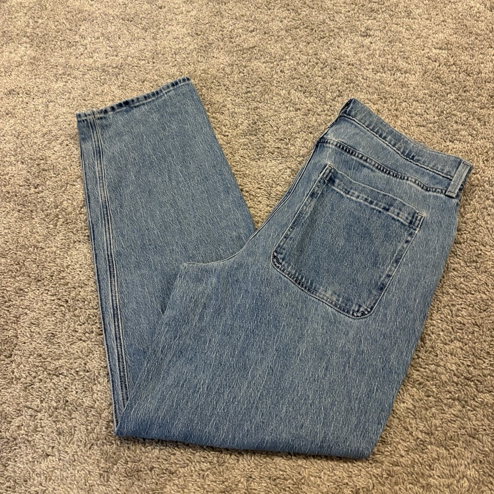 Hollister Wide Leg Super Baggy Jeans Med Wash Relaxed Fit 34x34 Mens Blue Denim